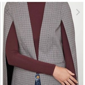 NWT BCBG Plaid Cape Blazer